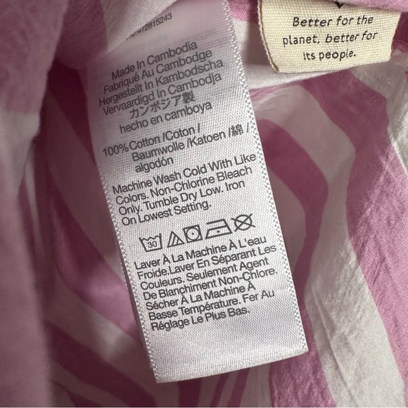 Madewell | Signature Poplin Oversized Shirt Shaded Pink Size Medium - Picture 5 of 7